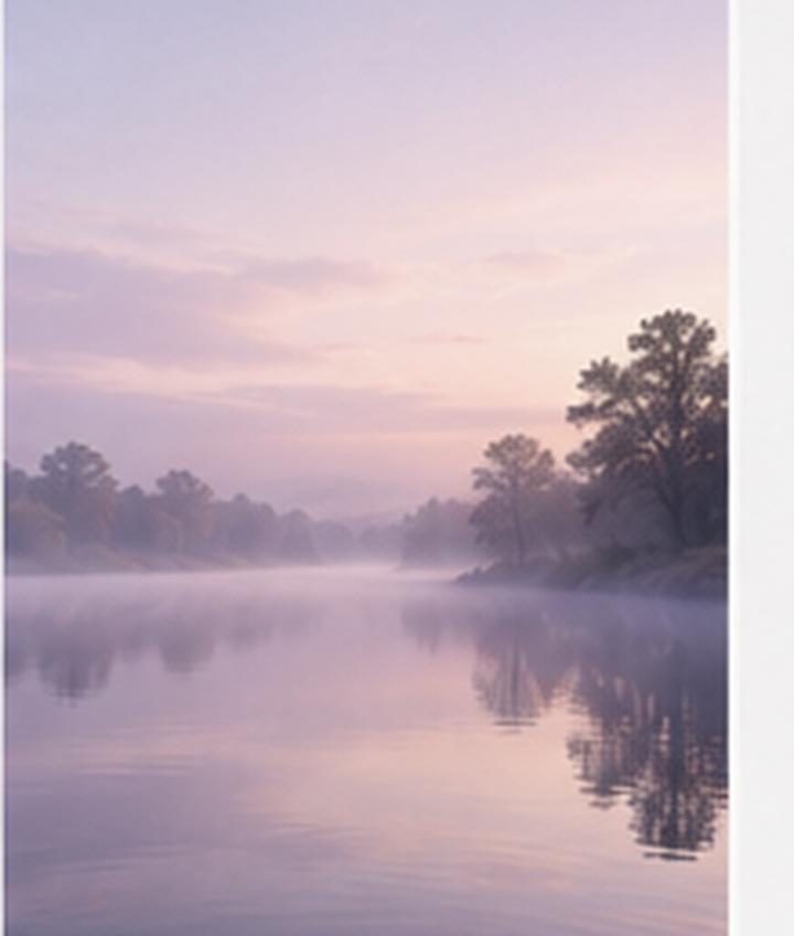 Ein ruhiger See am Morgen